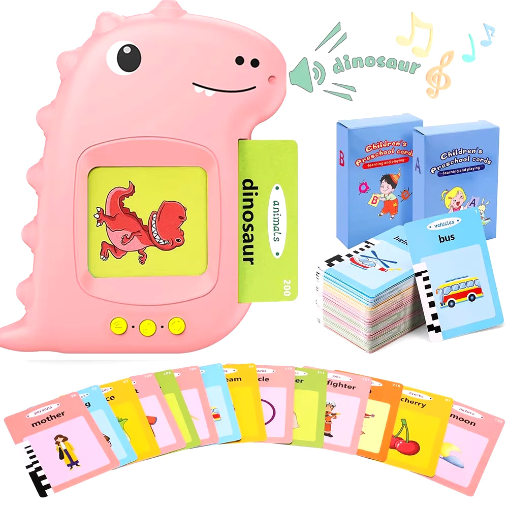 Interactive Dinosaur Talking Flash Cards - Fun Learning Reading Machine for Kids!