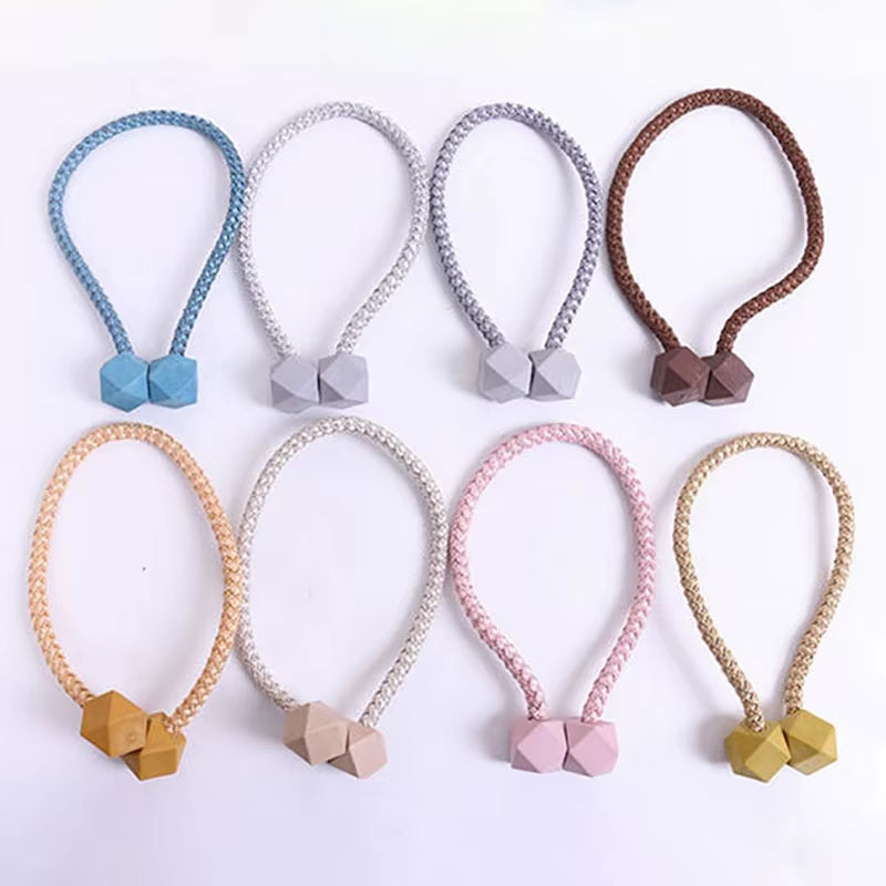 Stylish Magnetic Curtain Tieback Holders - Chic Ball Buckle Clips for Home Decor