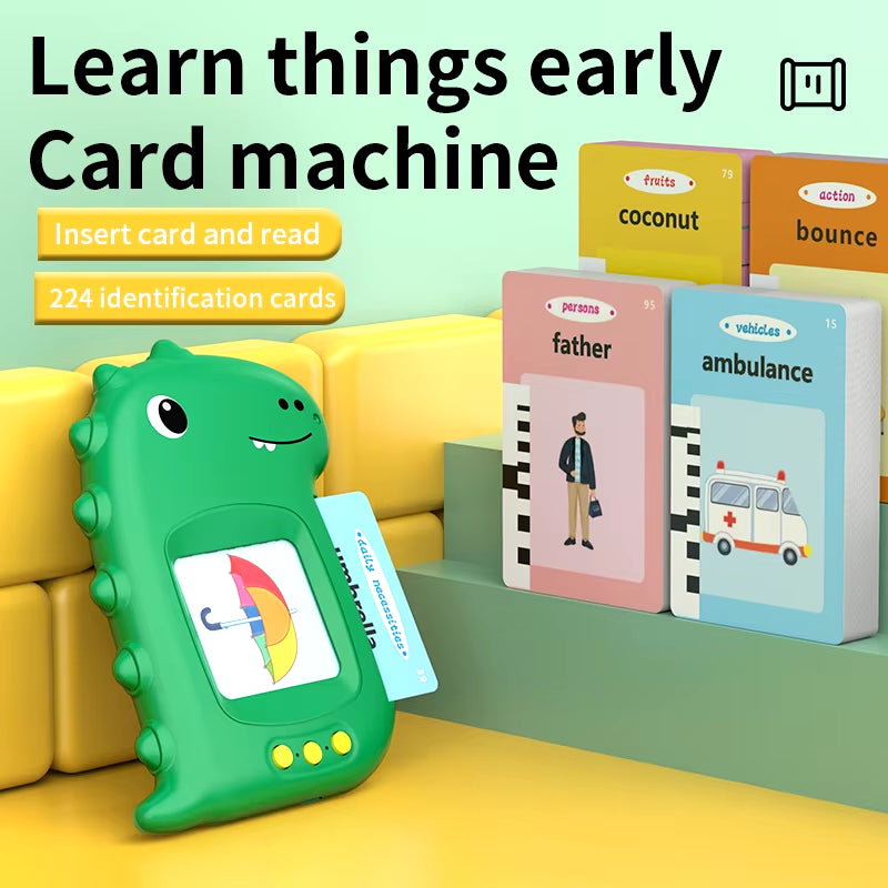 Interactive Dinosaur Talking Flash Cards - Fun Learning Reading Machine for Kids!