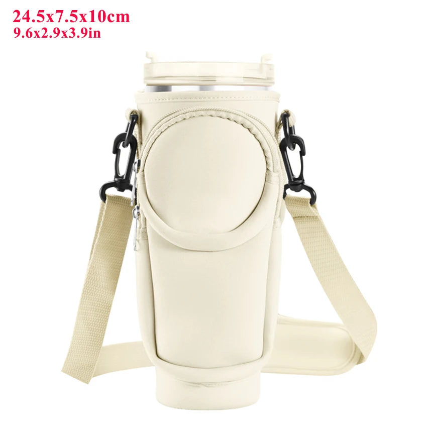 40Oz Water Bottle Carrier with Phone Pocket - Stylish Crossbody Sling Bag for Easy Hydration on the Go!