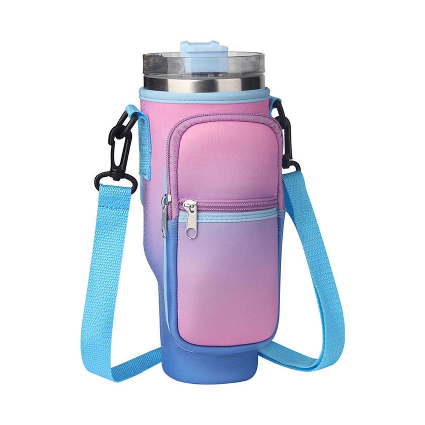 40Oz Water Bottle Carrier with Phone Pocket - Stylish Crossbody Sling Bag for Easy Hydration on the Go!