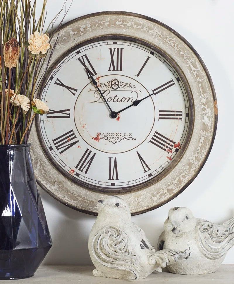 Distressed Wooden Decorative Wall Clock