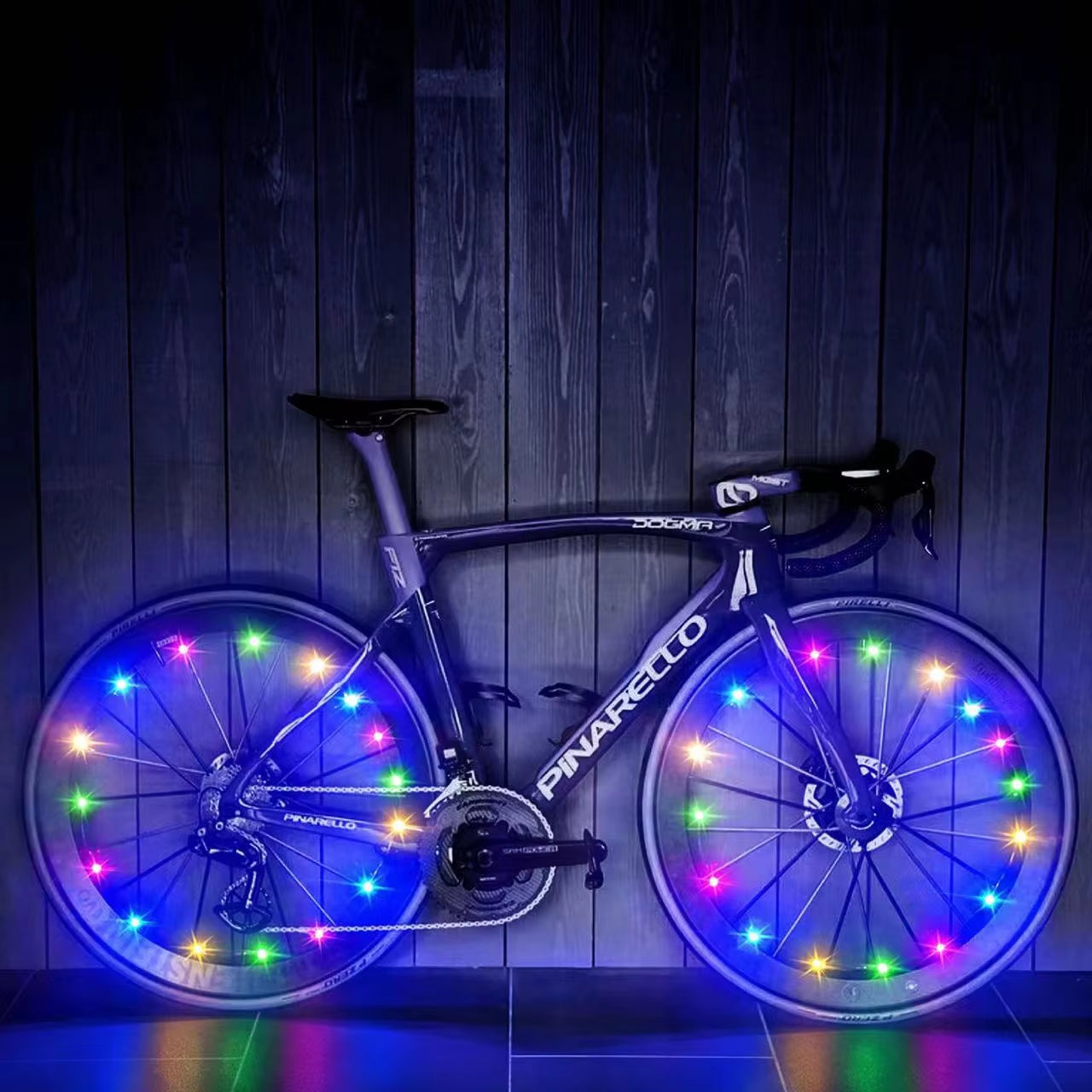 Vibrant Rainproof LED Bicycle Wheel Lights - Front & Rear Spoke Accessories for a Stunning Ride!