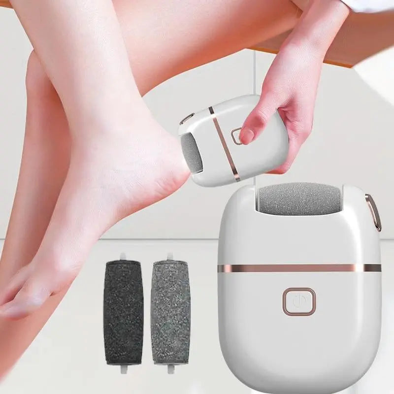 Rechargeable Electric Foot Callus Remover - Ultimate Pedicure Tool with 2 Polishing Heads for Smooth, Soft Feet - Perfect Fall Gift!