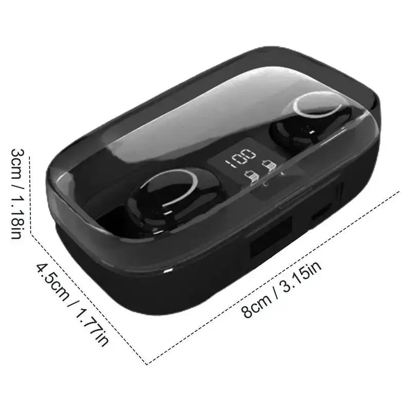 Waterproof Wireless Bluetooth Earbuds with Charging Case - Premium Sound Quality and Comfort