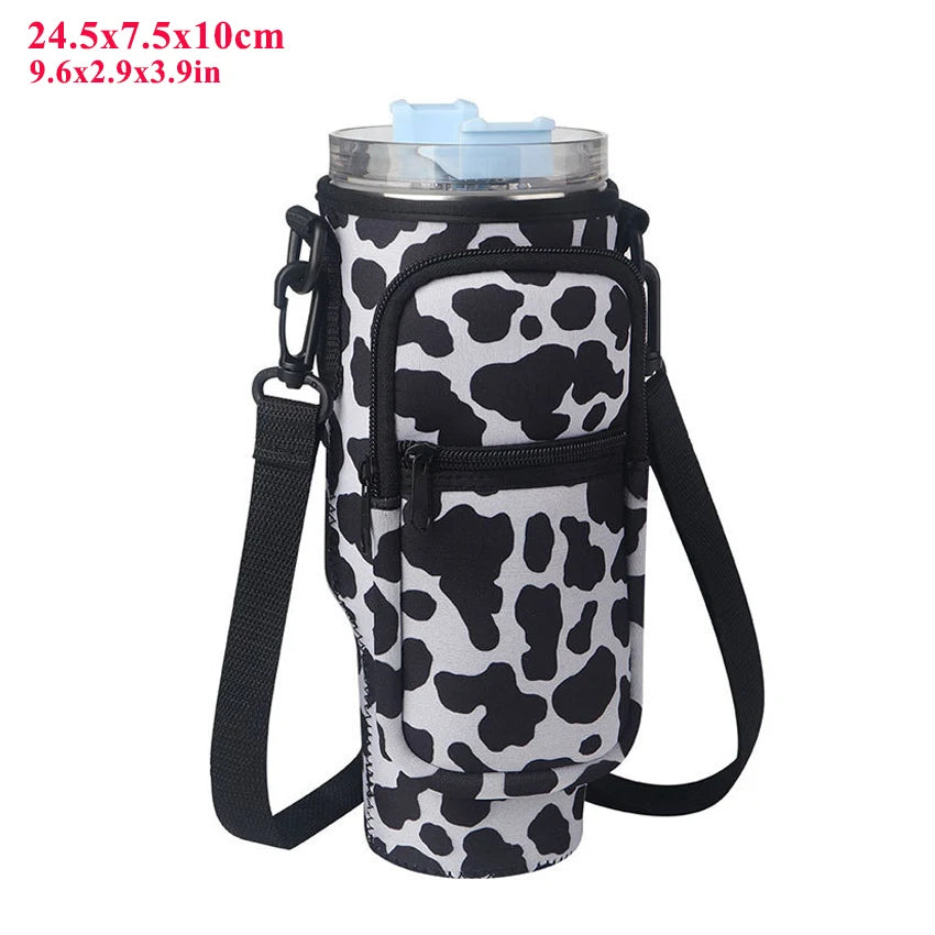 40Oz Water Bottle Carrier with Phone Pocket - Stylish Crossbody Sling Bag for Easy Hydration on the Go!