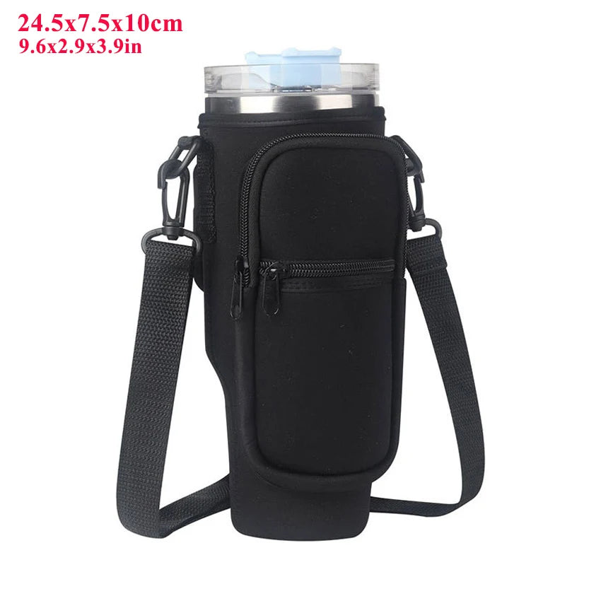 40Oz Water Bottle Carrier with Phone Pocket - Stylish Crossbody Sling Bag for Easy Hydration on the Go!