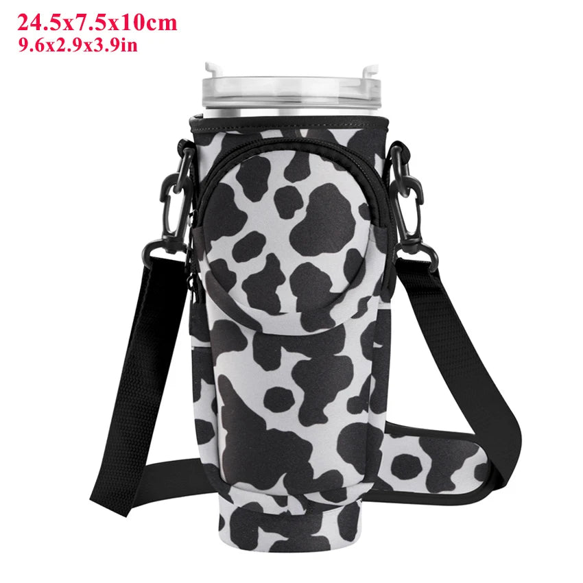 40Oz Water Bottle Carrier with Phone Pocket - Stylish Crossbody Sling Bag for Easy Hydration on the Go!