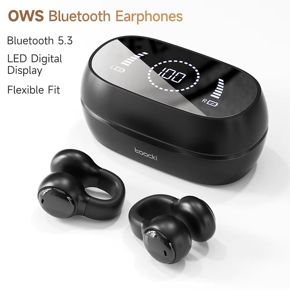 M47 Wireless Earbuds - Bluetooth 5.3, LED Display, Noise Cancelling, Waterproof, Hi-Fi Sound for Sports