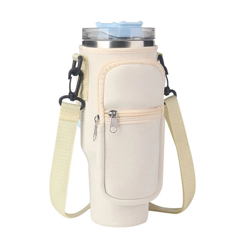 40Oz Water Bottle Carrier with Phone Pocket - Stylish Crossbody Sling Bag for Easy Hydration on the Go!