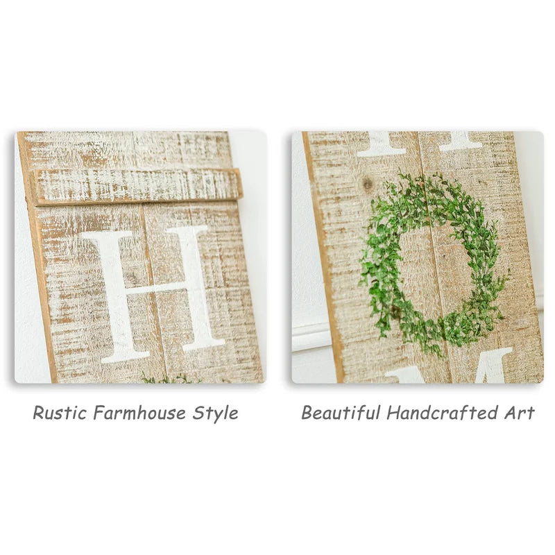 Mercuri Handmade Farmhouse Wall Decor on Solid Wood